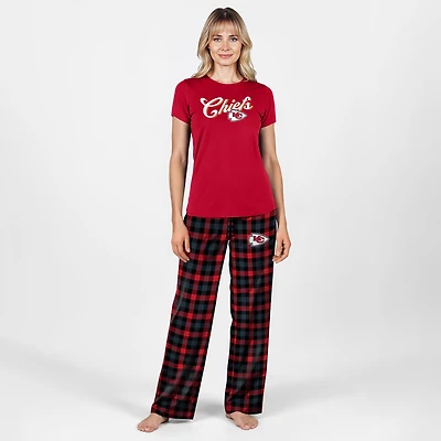 Ensemble de nuit Highland rouge Kansas City Chiefs Concepts Sport pour femmes