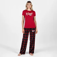 Ensemble de nuit Highland rouge Kansas City Chiefs Concepts Sport pour femmes