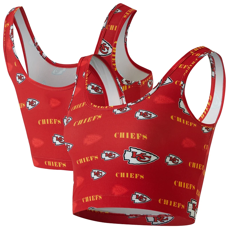 Brassière à imprimé mosaïque rouge Kansas City Chiefs pour femme Concepts Sport