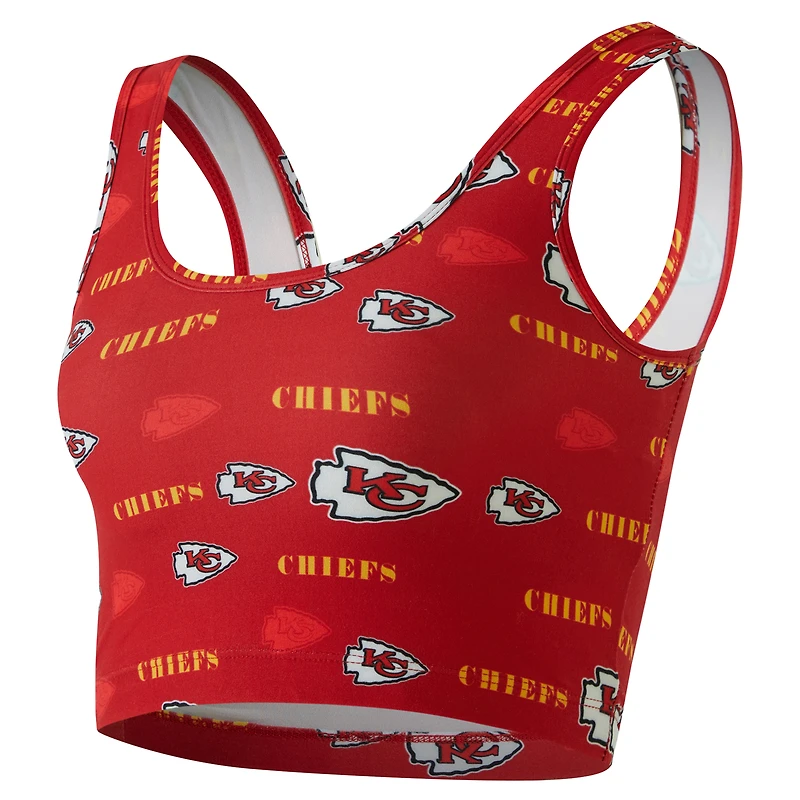 Brassière à imprimé mosaïque rouge Kansas City Chiefs pour femme Concepts Sport