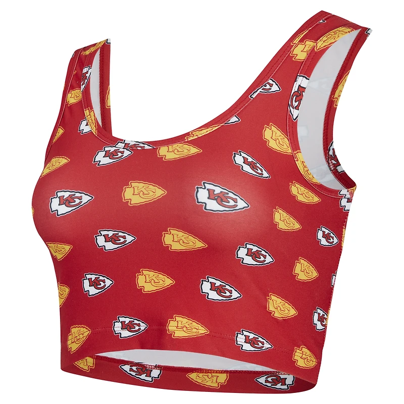 Brassière à imprimé intégral Kansas City Chiefs Record de Concepts Sport Red pour femme