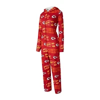 Women's Concepts Sport  Red Kansas City Chiefs Roadway Allover Print Microfleece Full-Zip Union Suit