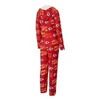 Combinaison de sport rouge Kansas City Chiefs Roadway pour femme en micropolaire à imprimé intégral et fermeture éclair intégrale