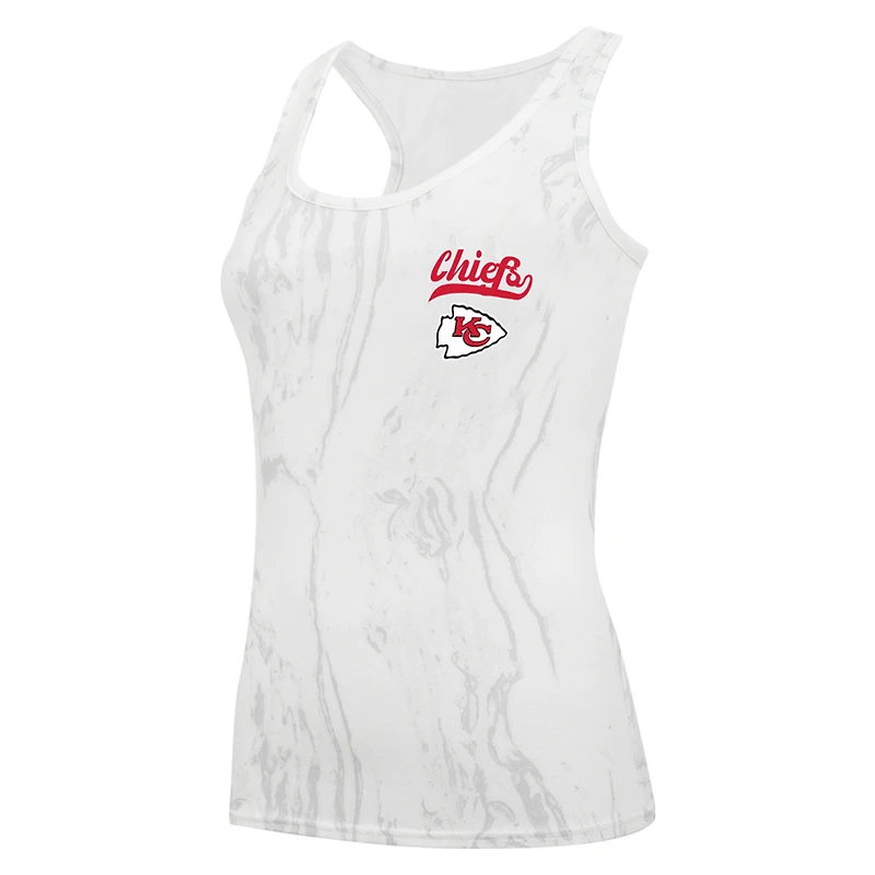 Women's Concepts Sport White Kansas City Chiefs Plus Quartz Tank Top & Shorts Set