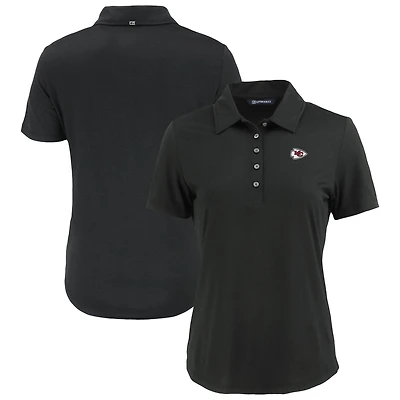 Women's Cutter & Buck Black Kansas City Chiefs Coastline Epic Comfort Eco Recycled Polo