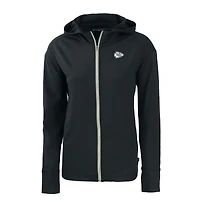 Sweat à capuche zippé entièrement recyclé Daybreak Eco pour femme, noir, des Kansas City Chiefs, Cutter & Buck