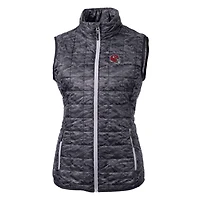 Gilet matelassé isolant entièrement zippé Rainier PrimaLoft Eco pour femme avec logo casque des Kansas City Chiefs, noir Cutter & Buck
