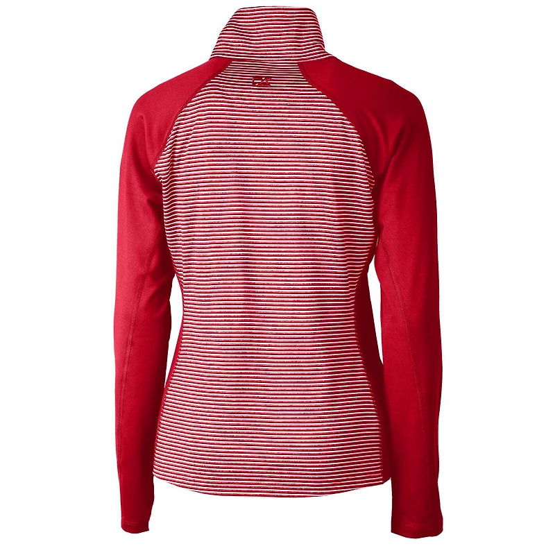 Women's Cutter & Buck Cardinal Kansas City Chiefs Forge Tonal Half-Zip Top