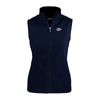 Women's  Cutter & Buck Navy Kansas City Chiefs Americana Cascade Eco Sherpa Fleece Full-Zip Vest