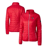 Doudoune zippée intégrale isolée PrimaLoft Eco Rainier pour femme, ornée du logo casque des Kansas City Chiefs de Cutter & Buck rouge