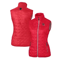 Women's Cutter & Buck  Red Kansas City Chiefs Helmet Logo Rainier PrimaLoft Eco Insulated Full-Zip Puffer Vest