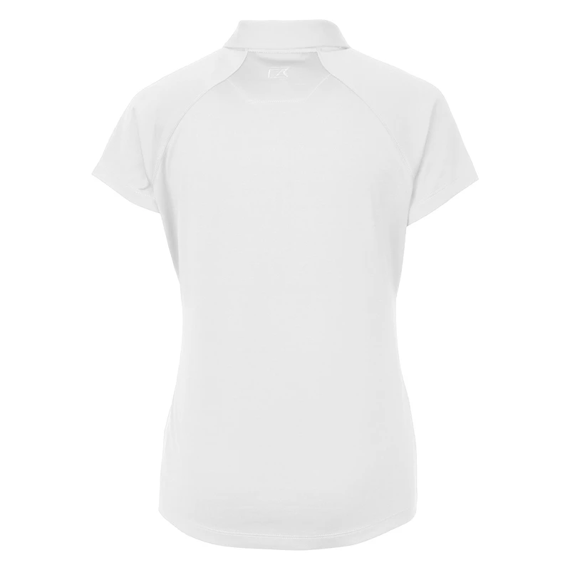 Polo extensible DryTec Forge pour femme, blanc, avec logo casque des Kansas City Chiefs, Cutter & Buck