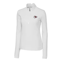 Veste demi-zipée Traverse blanche pour femme, Cutter & Buck, Kansas City Chiefs