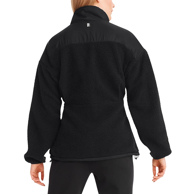 Women's DKNY Sport  Black Kansas City Chiefs Drew Mixed Media Full-Zip Jacket