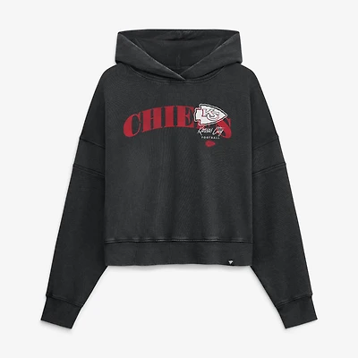 Sweat à capuche Fanatics noir pour femme, modèle Counter Run des Kansas City Chiefs