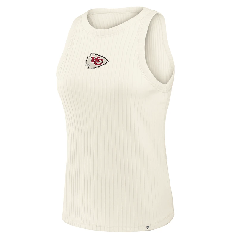 Débardeur côtelé tri-blend crème pour femme Fanatics Kansas City Chiefs Star Play