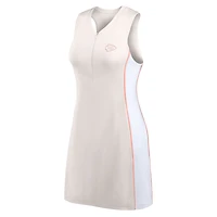 Women's Fanatics Cream Kansas City Chiefs Studio Boost Athletic Half-Zip Dress