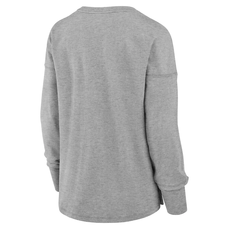 Women's Fanatics Heather Gray Kansas City Chiefs Hometown Legacy Long Sleeve T-Shirt