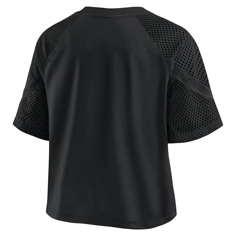 Maillot surdimensionné à col en V et raglan pour femme Fanatics des Kansas City Chiefs, noir tendance
