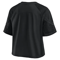 Women's Fanatics Kansas City Chiefs Oversized Raglan V-Neck Blackout Fashion Jersey