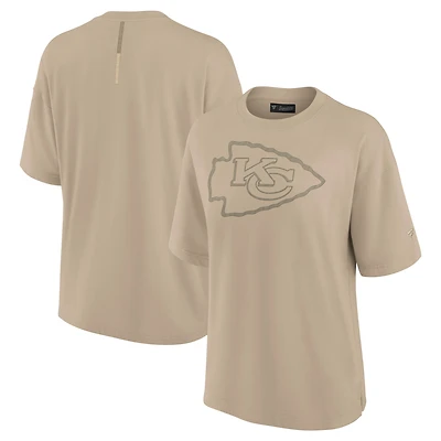 T-shirt surdimensionné Fanatics pour femme, kaki, Kansas City Chiefs