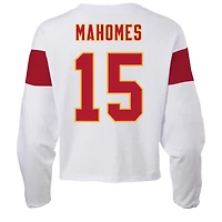Women's Fanatics Patrick Mahomes Ash Kansas City Chiefs Plus Name & Number T-Shirt