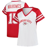 Women's Fanatics Patrick Mahomes White Kansas City Chiefs Plus Bling V-Neck T-Shirt