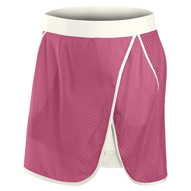 Jupe-short de bien-être Studio Fanatics rose pour femme des Kansas City Chiefs