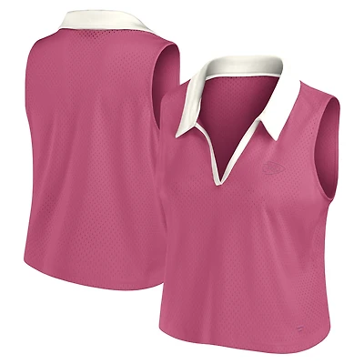 Women's Fanatics Pink Kansas City Chiefs Studio Wellness V-Neck Tank Top
