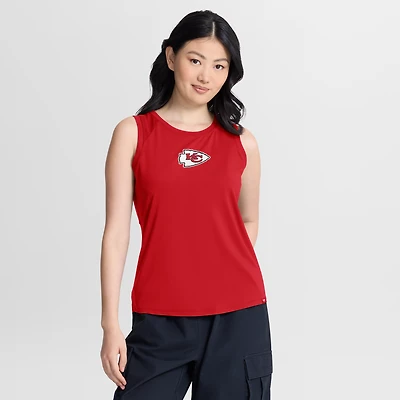 Women's Fanatics Red Kansas City Chiefs Draped Mesh Back Performance Tank Top