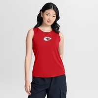 Women's Fanatics Red Kansas City Chiefs Draped Mesh Back Performance​ Tank Top