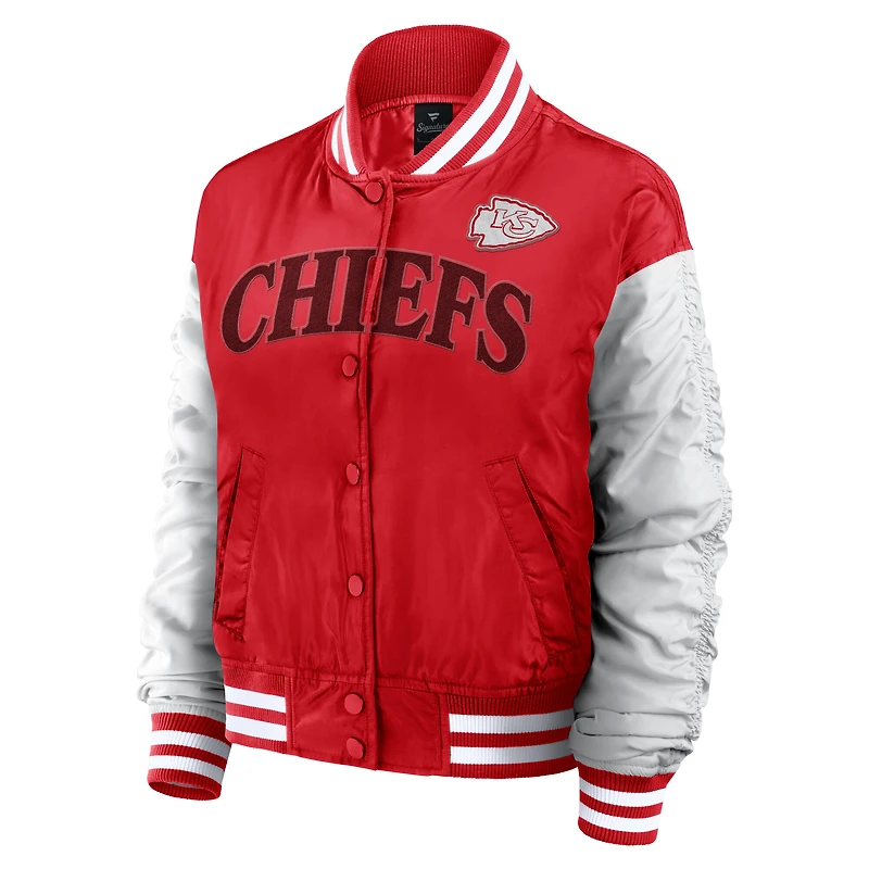Veste à boutons-pression intégrale Elements Wave des Kansas City Chiefs de Fanatics pour femme, rouge