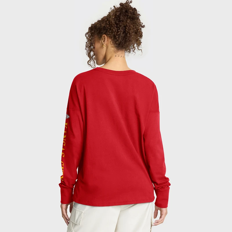 Women's Fanatics Red Kansas City Chiefs Hometown Legacy Long Sleeve T-Shirt