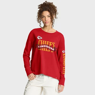 T-shirt à manches longues rouge Fanatics pour femme, héritage de la ville natale des Chiefs Kansas City