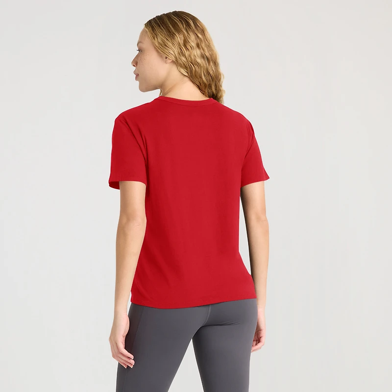 T-shirt rouge Fanatics pour femme des Chiefs de Kansas City « Line Em Up »