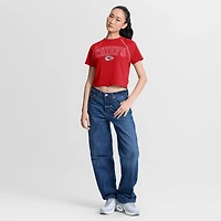 Haut court raglan tri-blend rouge Kansas City Chiefs pour femme (Fanatics)