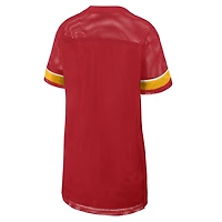 Women's Fanatics Red Kansas City Chiefs Oversized Mesh V-Neck Dress