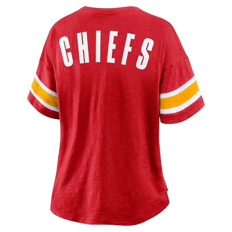 Women's Fanatics Red Kansas City Chiefs Redzone Curl Route T-Shirt