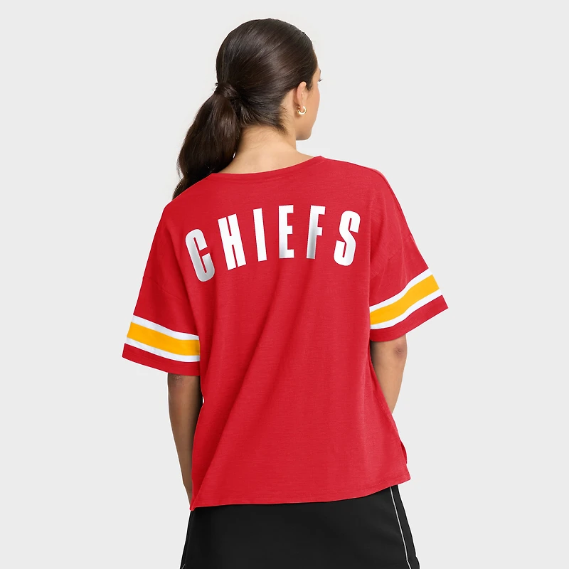 Women's Fanatics Red Kansas City Chiefs Redzone Curl Route T-Shirt