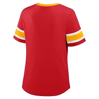 T-shirt à lacets Athena Red Zone Draw Play des Chiefs de Kansas City pour femme