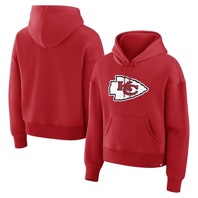 Sweat à capuche Fanatics rouge Kansas City Chiefs pour femme, coupe décontractée, taille haute, modèle Essential Legacy