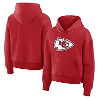 Sweat à capuche Fanatics rouge Kansas City Chiefs pour femme, coupe décontractée, taille haute, modèle Essential Legacy