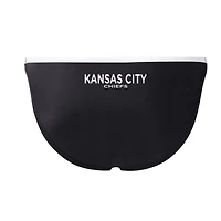 Bas de bikini noir pour femmes G-III 4Her by Carl Banks Kansas City Chiefs Play Action