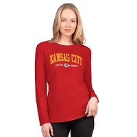 T-shirt à manches longues rouge G-III 4Her pour femme par Carl Banks, « Meilleur jeu » des Kansas City Chiefs