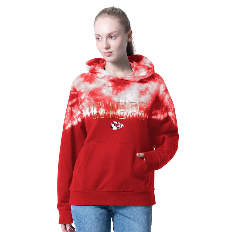 Women's G-III 4Her by Carl Banks  Red Kansas City Chiefs One's Match Tie-Dye Hoodie