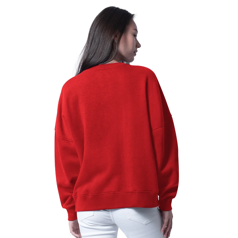 Sweat-shirt surdimensionné rouge G-III 4Her pour femme de Carl Banks, motif Kansas City Chiefs