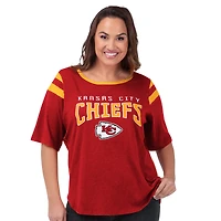 Women's G-III 4Her by Carl Banks Red Kansas City Chiefs Plus Linebacker T-Shirt