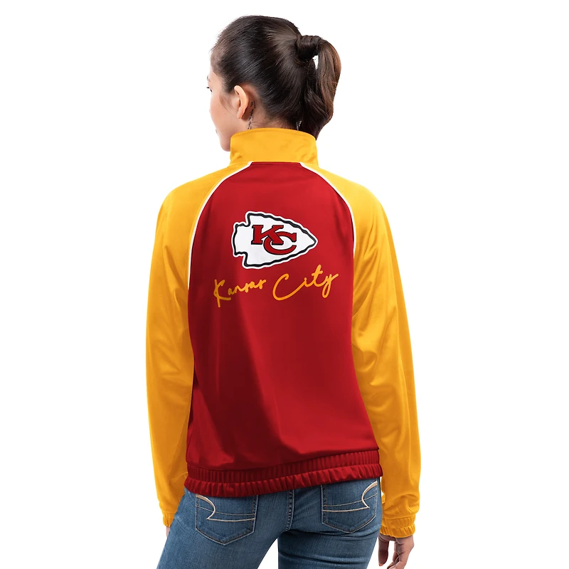Veste de survêtement zippée G-III 4Her par Carl Banks pour femme, rouge, des Kansas City Chiefs Replay