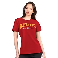 T-shirt à col rond ultra-mince et léger G-III 4Her par Carl Banks pour femme, rouge
