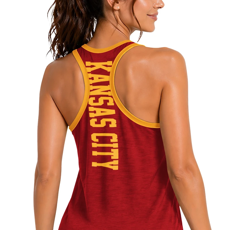 Women's G-III 4Her by Carl Banks Red Kansas City Chiefs Tater II Racerback Tank Top